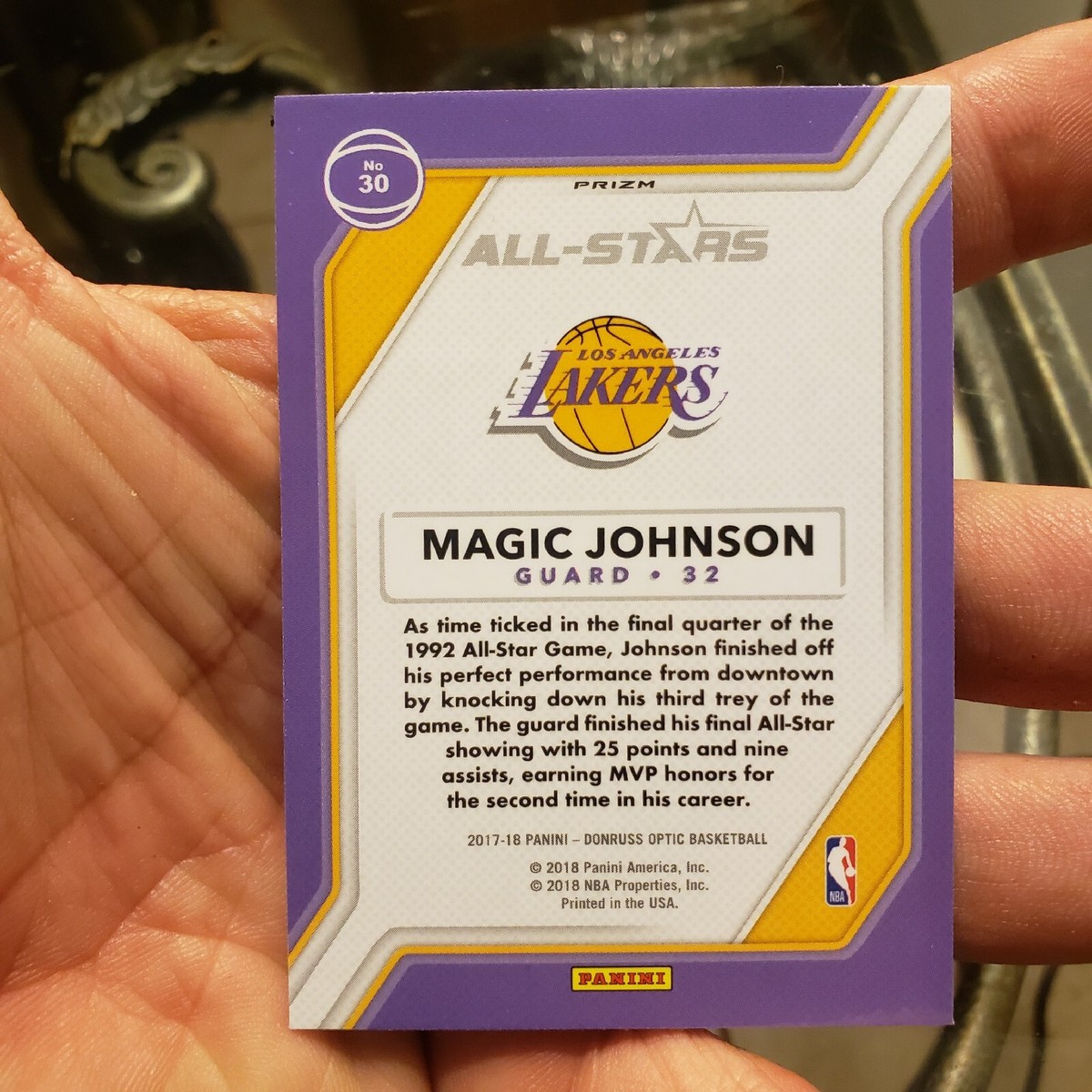 2017-18 Panini Donruss Optic All-Stars Silver Disco Magic Johnson
