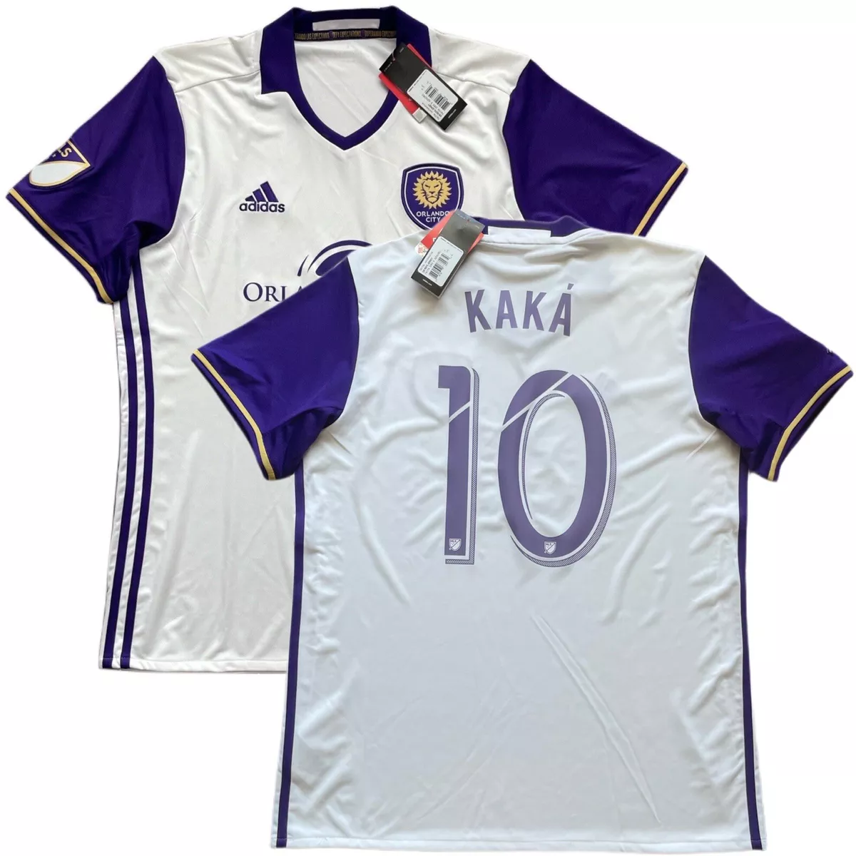 2016/17 Orlando City SC Away Jersey #10 Kaka Large Adidas Soccer MLS  Florida NEW