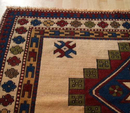 GEOMETRIC RUG TURKISH CARPET HAND KNOTTED RECTANGLE WOOL 30+ RED AREA RUGS 5X8ft - Picture 5 of 5