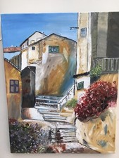Quadro su tela olio tela tela tela fatta in casa 45 cm x 36 cm