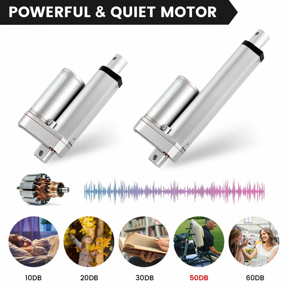 100mm 1000mm 1200mm 200N 45MM/S Linear Actuator 12V Linearantrieb Elektrischer - Bild 4 von 4