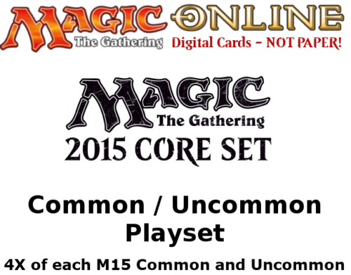 MTGO Magic Online M15 Magic 2015 Playset 804 Cards 4x Common/Uncommon/Basic Land - Picture 1 of 5
