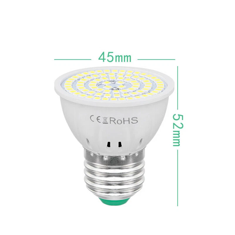 LED Plant Grow Light Bulb Greenhouse Indoor Veg Flower Plant Lamp 48/60/80LEDs - Image 3 of 4