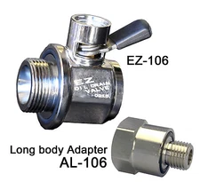 EZ Engine Oil Drain Valve EZ-106(14mm-1.5) & Long body adapter AL-106 COMBO PACK