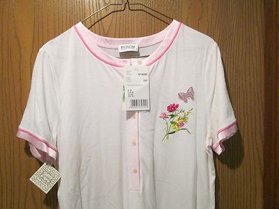 Rosch lady's white/rose night gown size 38