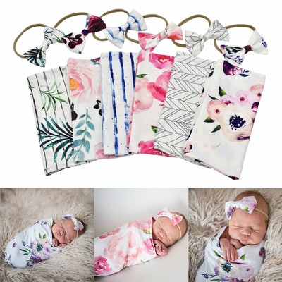 Headwear Infant Headband Swaddle Wrap Baby Sleeping Bag Baby Sleeping Blanket