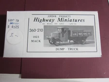 Jordan Highway Miniatures 1923 Mack Dump Truck HO Kit #360-210 Mint In Box