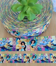 7/8 & 1.5 (1 YD) Aladdin Grosgrain Ribbon Princess Jasmine Magic Carpet Disney
