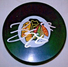 Ben Eager Autographed Chicago Blackhawks Puck