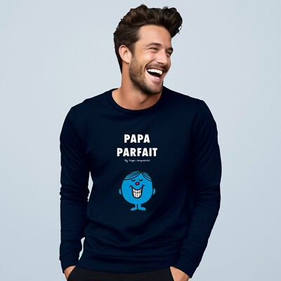 Herren Sweatshirt Farbe Marineblau, PAPA PERFECT 2