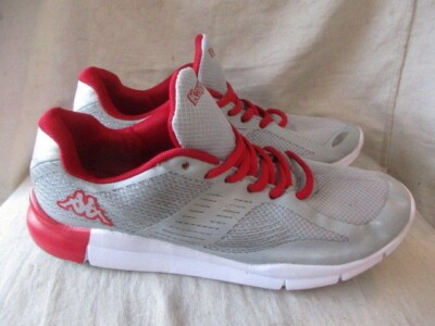 KAPPA CLASSIC SILBER / ROT HERREN JUGEND RETRO SNEAKER SPORT SNEAKER UK 7 / 41