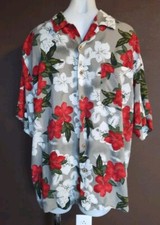 Original Island Sport Size Large Men's Short Sleeve Hawaiian Button Up Shirt