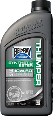 BEL-RAY 10W-50 Thumper Works Full-Synthetic Ester 4T 4-Stroke Engine Oil 1L