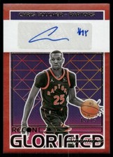 J442 CHRIS BOUCHER AUTO 2021-22 RECON GLORIFIED SIGNATURES RED /75 RAPTORS