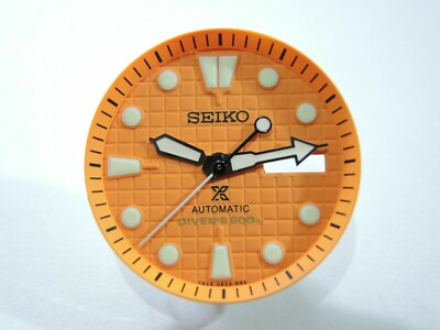 NEW ORANGE KING TURTLE WAFFLE Prospex DIAL,HANDS LARGE DIVERS