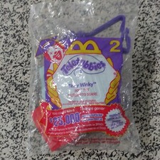 Teletubbies Tinky Winky Soft Toy w/ CLip 2 - NIP - 2000 McDonald's Happy Meal