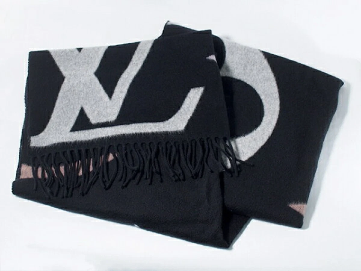 FHTH LV Cashmere and Silk Logo Scarf – From Head To Hose