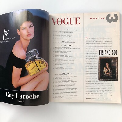 VOGUE Magazine Italia June 1990 Linda Evangelista Cover Madonna