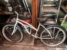 Micargi Beach Cruiser (Used) White & Navy Blue PICK UP ONLY