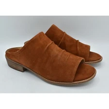 Sofft Womens Size 7 Netta Luggage Suede Open Toe Slip On Sandals Shoes