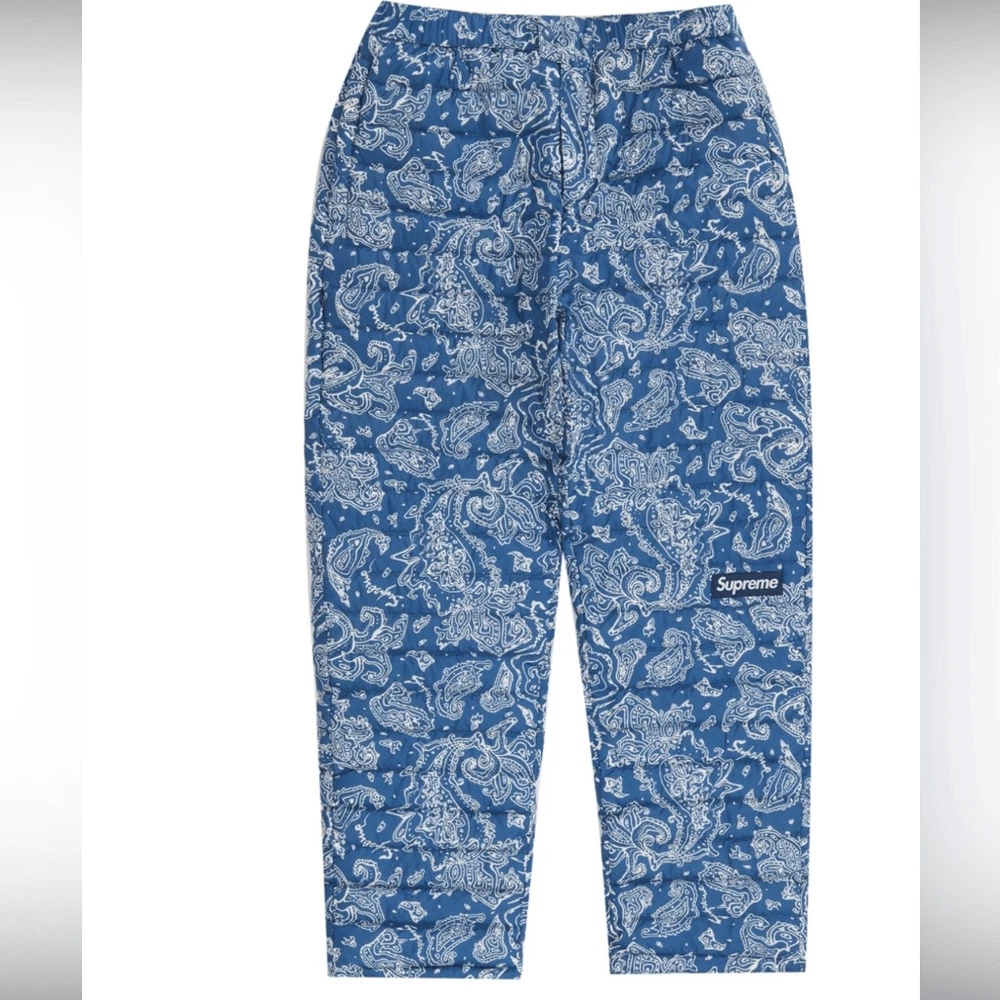 Pantalon Supreme Micro Down (FW22) bleu cachemire S