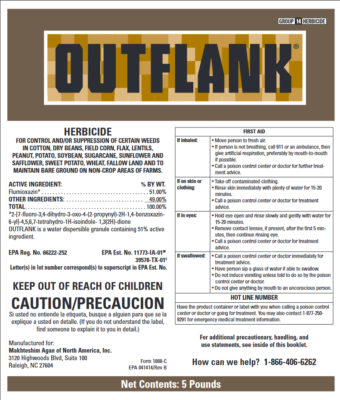 Outflank Herbicide - Flumioxazin 51% WDG 5 LB. | eBay