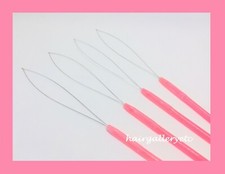 4 Loop Threader Pulling Needle for i tip hair extension micro hair beads USA