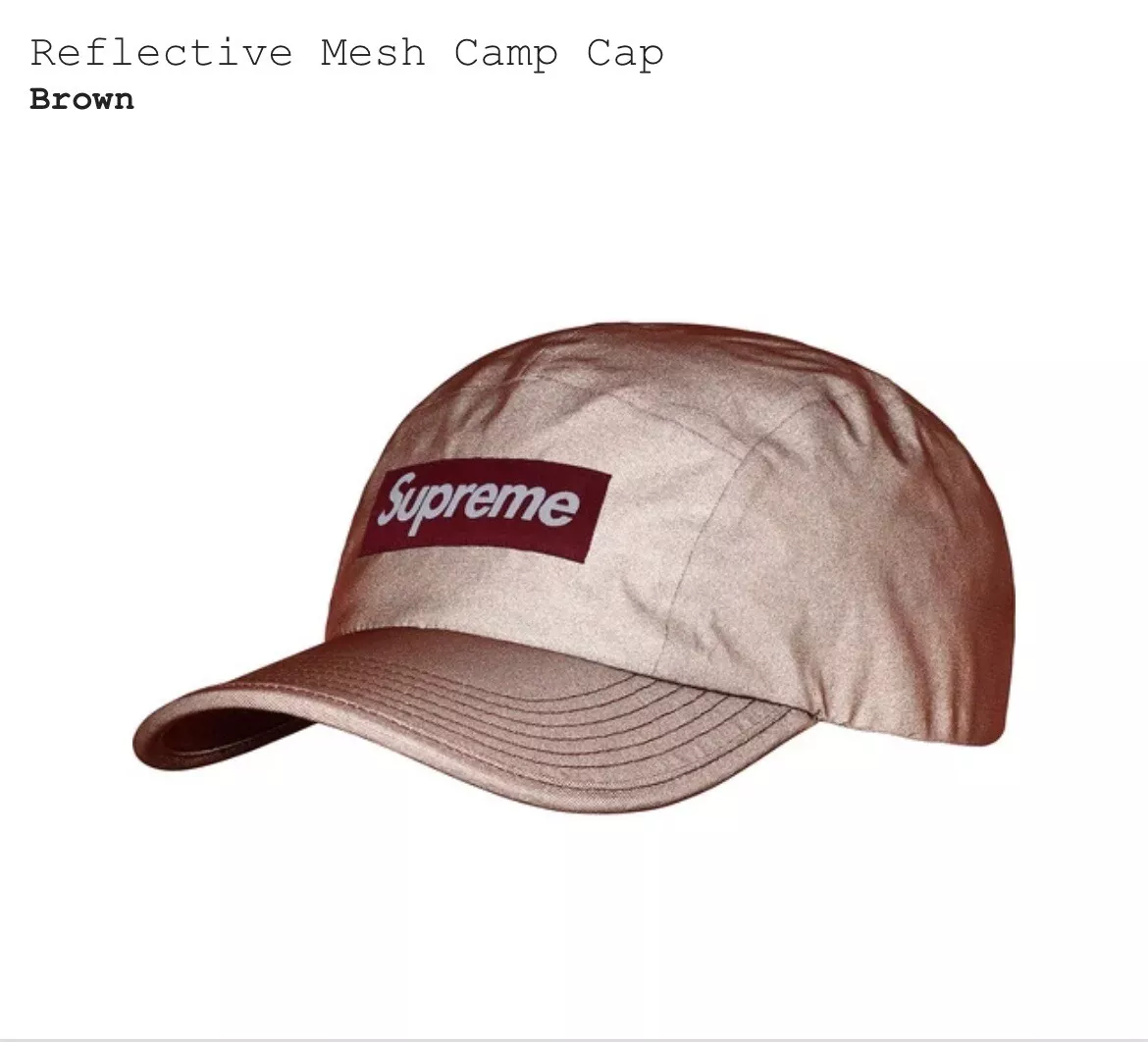 Supreme 17SS Reflective Camp Cap レッド