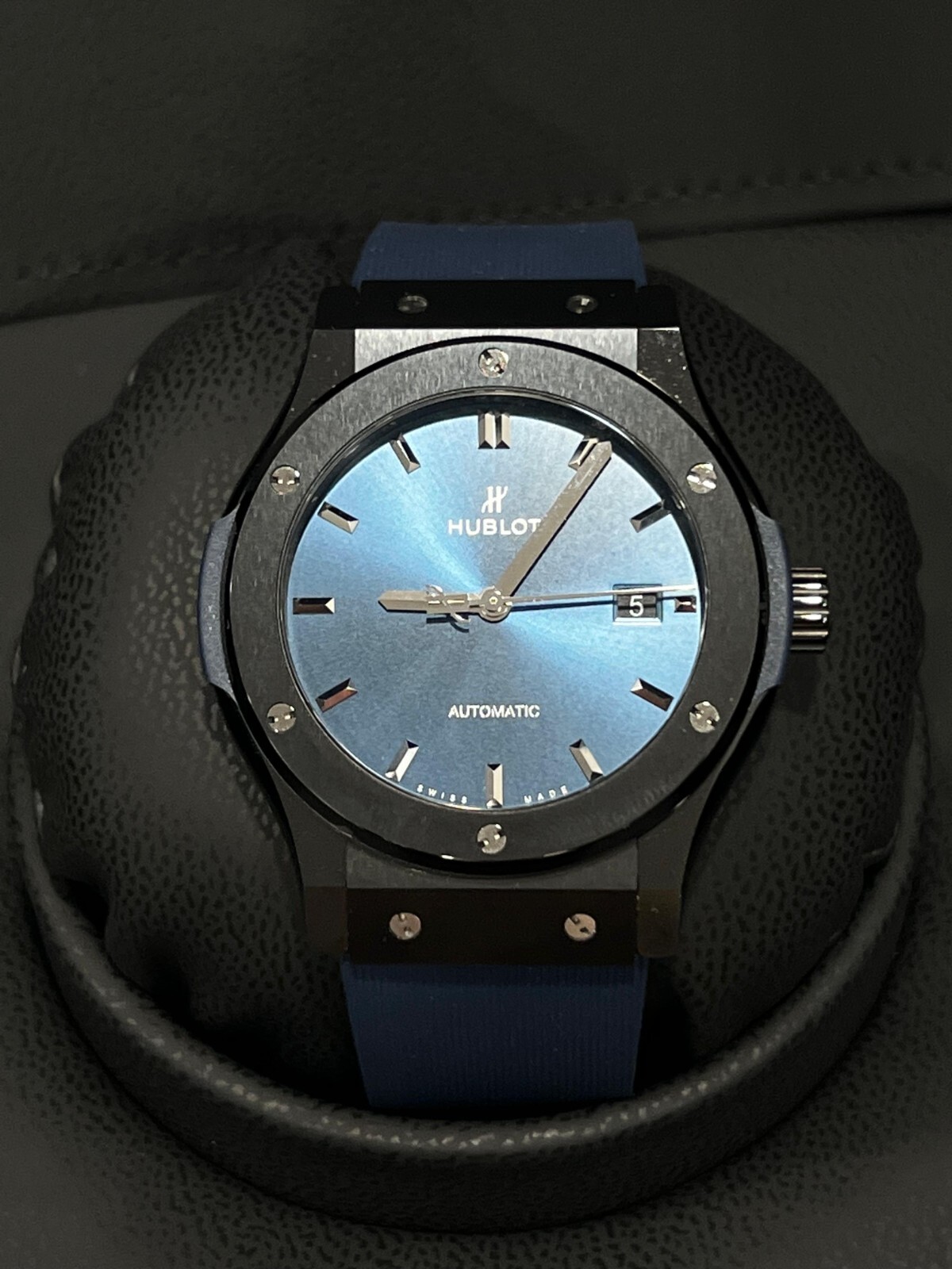 Hublot 542.CM.7170.RX CLASSIC FUSION CERAMIC BLUE RUBBER STRAPS 42MM