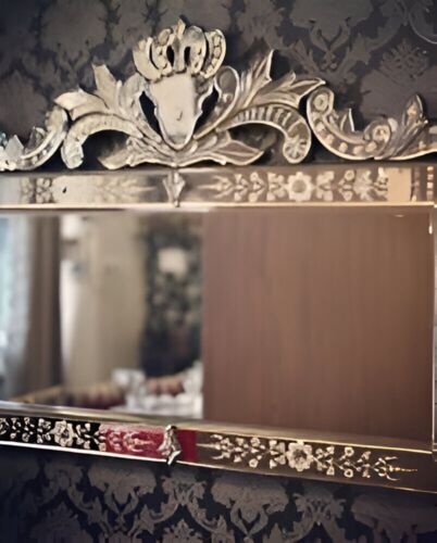 Large Bathroom Mirror for Wall Art Venetian Mirror Gold Rim Beveled Frame - Picture 3 of 4