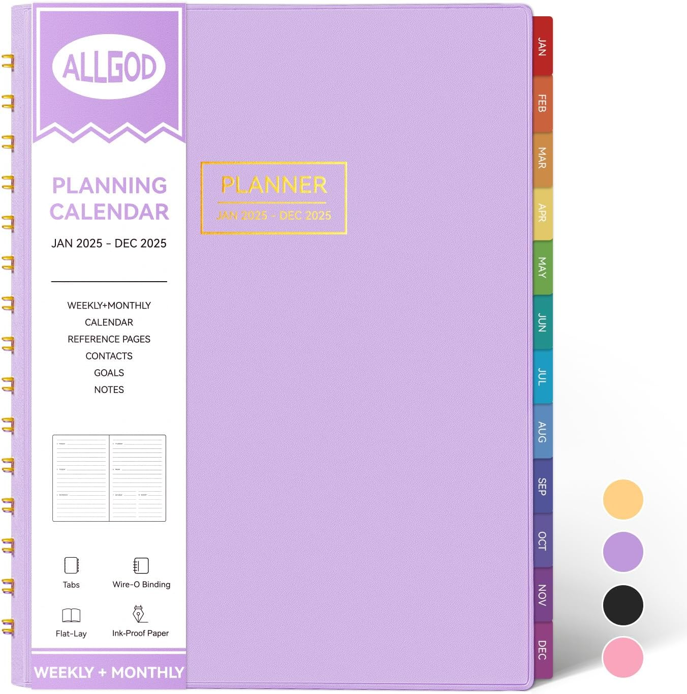 2025 Planner Weekly and Monthly, Planner 2025-2026, Jan 2025 - Dec 2025, 5.5 X 8