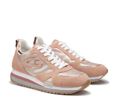 Alberto Guardiani Sneaker WEN 0062 Wildleder Puder und Gold SUPER LISTENRABATT