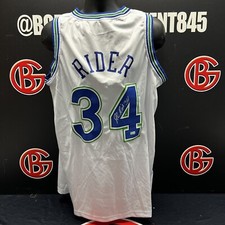 Isaiah JR Rider Signed Minnesota Timberwolves Blue Jersey Steiner CX
