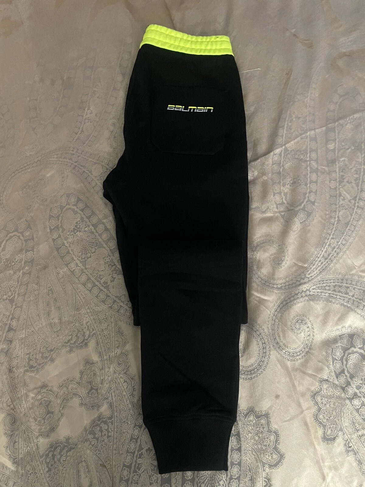 Balmain — Balmain Logo Printed Cotton Jogging Bottoms Pants Sz S NWT $1150