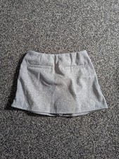 Mini Skort Medium Grey Textured Elastic Waist Skirt Sample