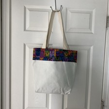 Handmade Market Tote, Shoulder Bag, Reusable, everyday tote. 15x15 canvas