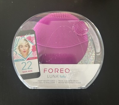New In Box FOREO LUNA fofo Smart Analyzer Facial Cleansing Brush Purple Sweden