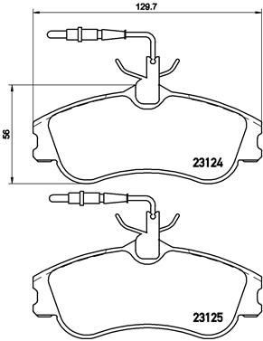 2X Brembo Bremsbelagsatz, Scheibenbremse P 61 060 FüR CitroËN Peugeot-image