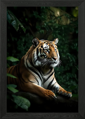 Tiger Serene Habitat Gerahmtes Wandbild Poster Leinwanddruck Bild