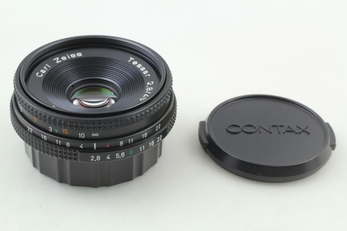 MINT] Contax Carl Zeiss Tessar T* 45mm F/2.8 AEJ MF Pancake Lens