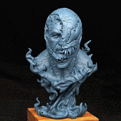 50mm BUST 3D Print Superhero Model Kit Symbiote Monster Hunter Warrior Unpainted
