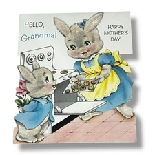 Norcross Hello Grandma Happy Mothers Day Vintage Card c1963 HBX