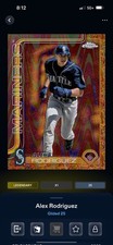 DIGITAL TOPPS BUNT Alex Rodriguez GILDED 25 LEGENDARY RayWave /25 Mariners Read