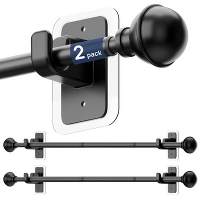ENJOYBASICS 2 Pack No Drill Curtain Rods for Window 28 to 48 Inches, 5/8 Inch...