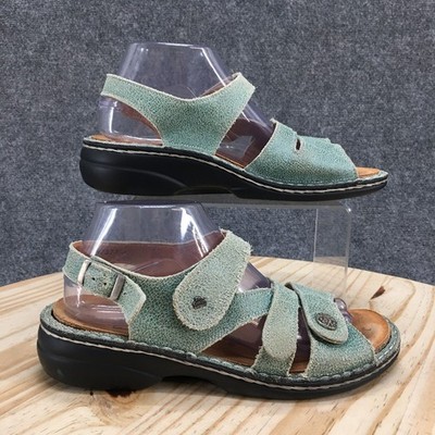 Finn Comfort Sandals Womens 39 D Gomera Slingback Teal Buckle Strap Open Toe
