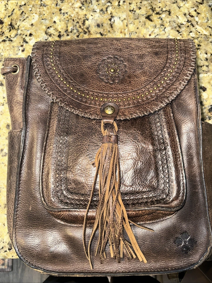 Patricia Nash Albi Convertible Backpack Tote Brown Leather Bag Minimalist Patricia Nash Medium Backpacks for Women for sale | eBay main image 3