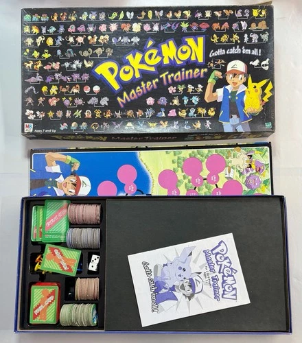 Vintage Hasbro Pokemon Master Trainer Game Board 1999 Edition - Good Condition