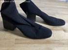 Vintage 90s Vero Cuoio Black Textured Block Heel Ankle Booties Size 8M — photo 3