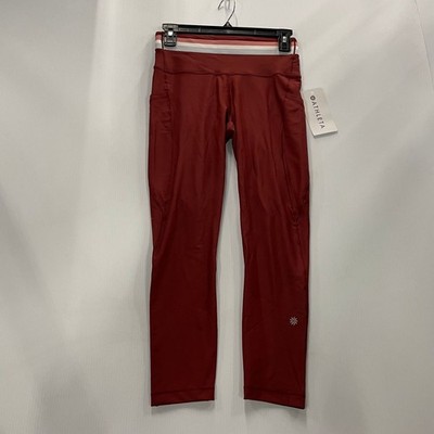 ATHLETA Interval Stash Stripe 7/8 Legging Women's Size US S Rust