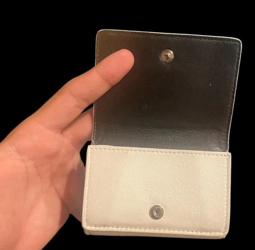 Cartera Balenciaga Triple Cuero Blanco Edición Limitada Lujo Diseñador Artículo ce Foto 3 de 4